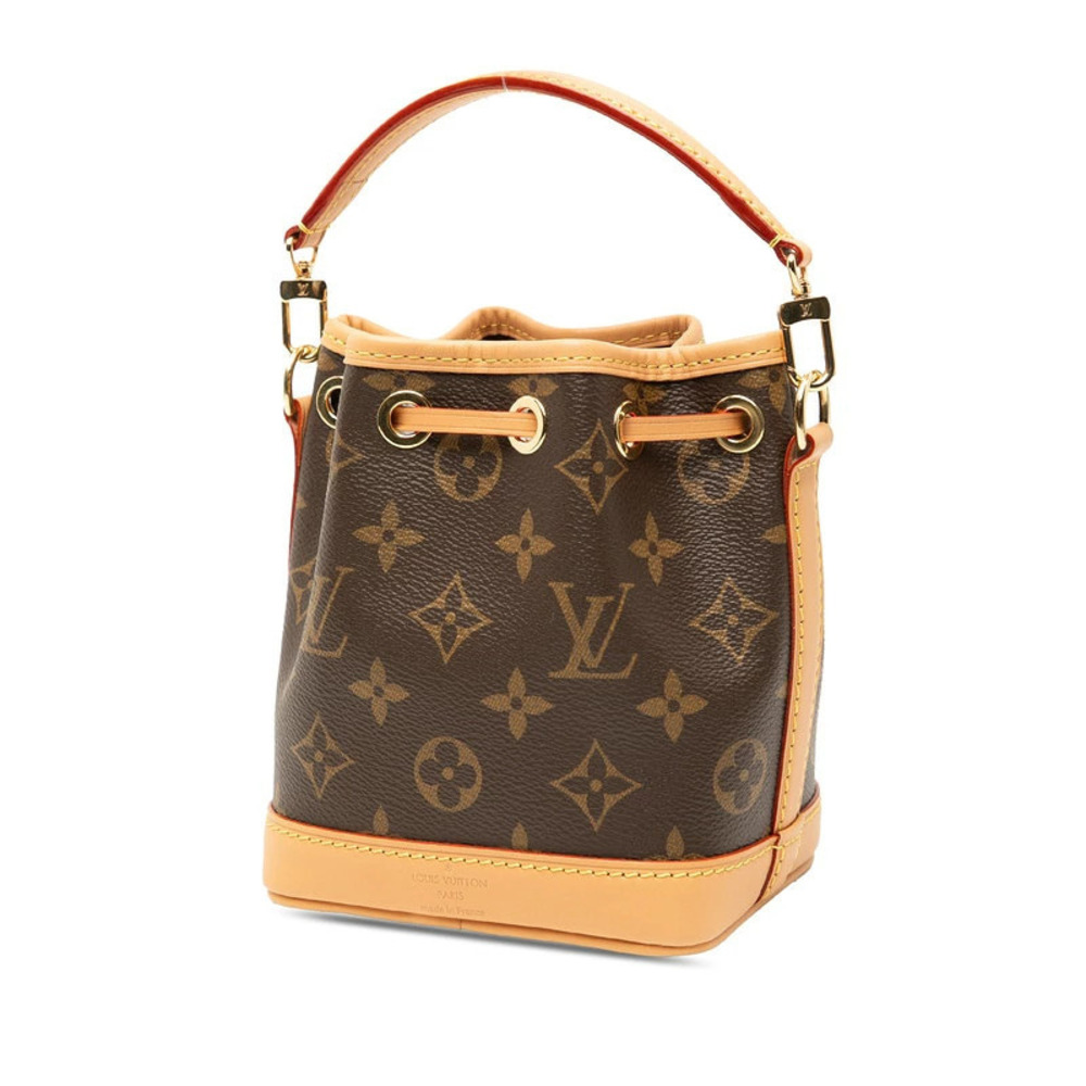 Louis Vuitton Bag Leather Handbag Monogram Noe Shoulder Brown